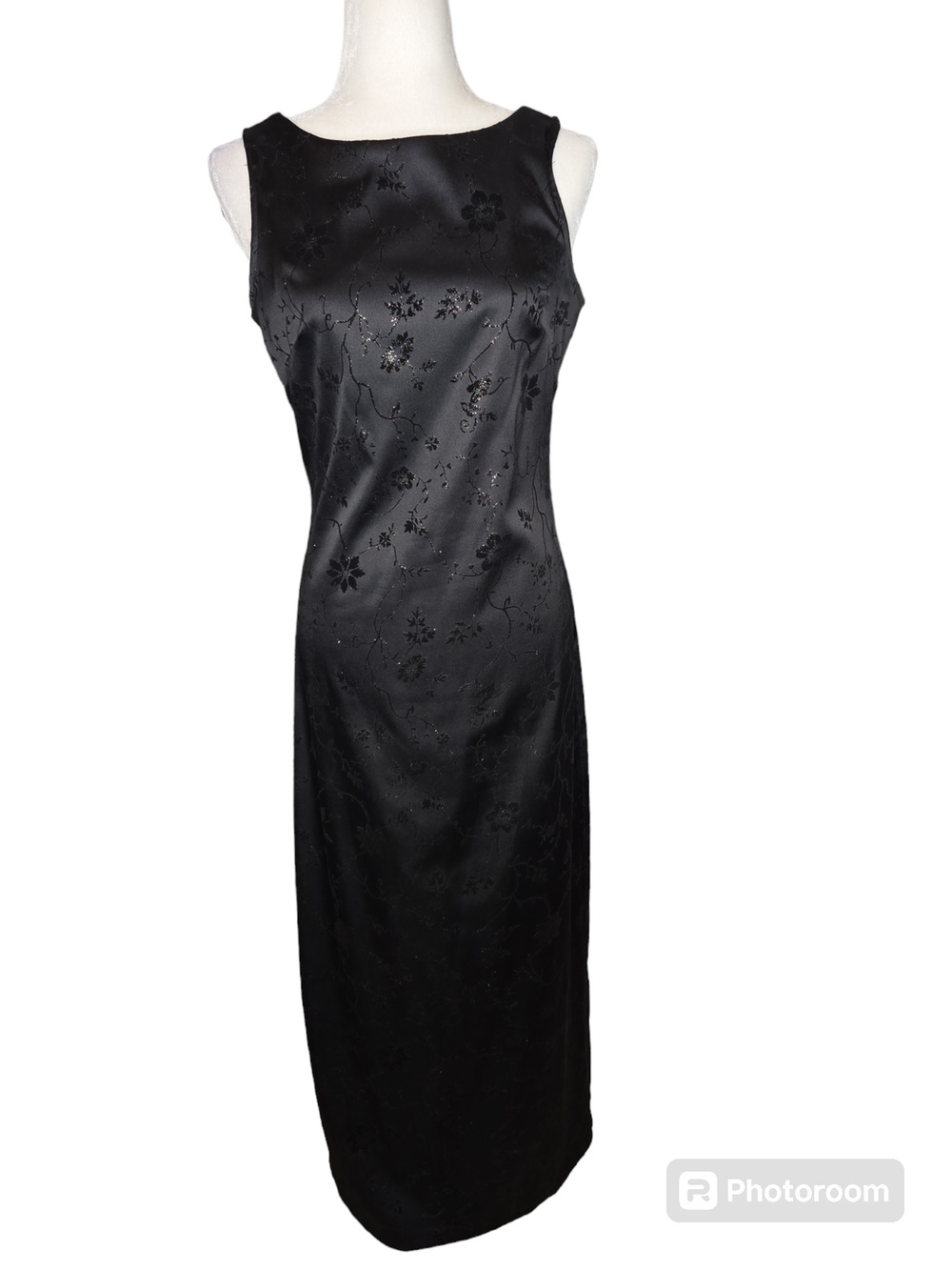 90's Y2K Byer too! Black Floral Whimsey Goth Vampire Formal Dress VTG Sz 11